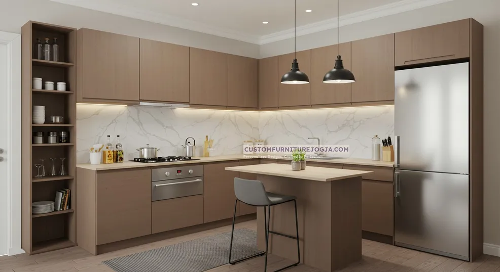 Jasa Pembuatan L shape Kitchen Set Jogja